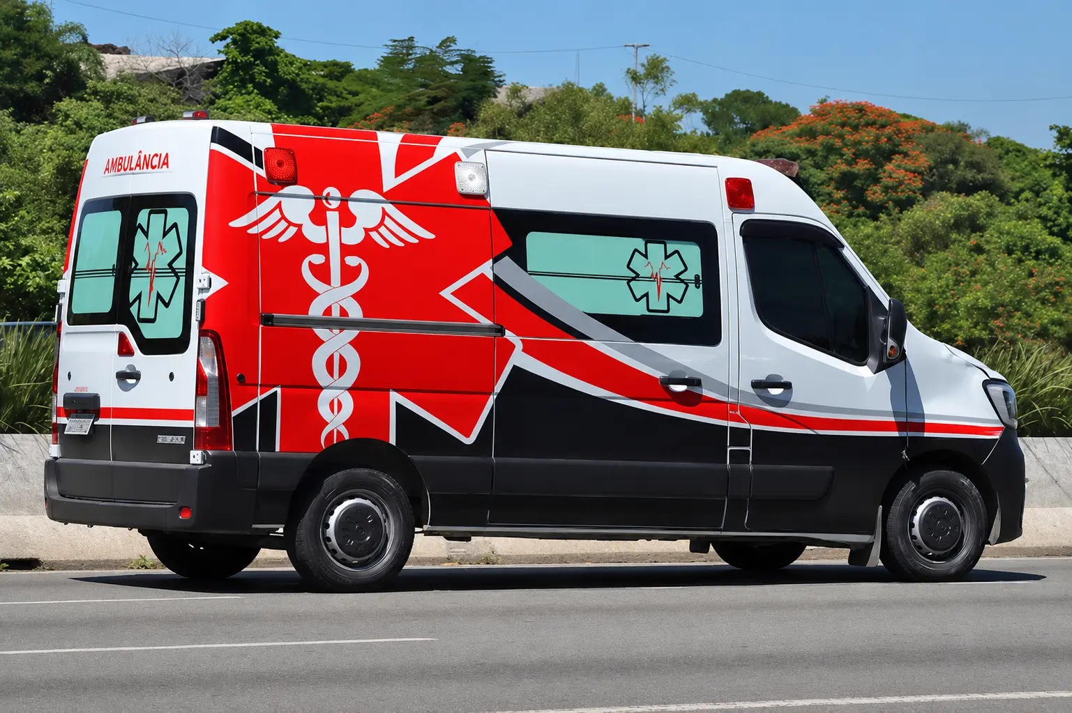 Ambulância Sagrado Betel equipada para emergências em São Paulo